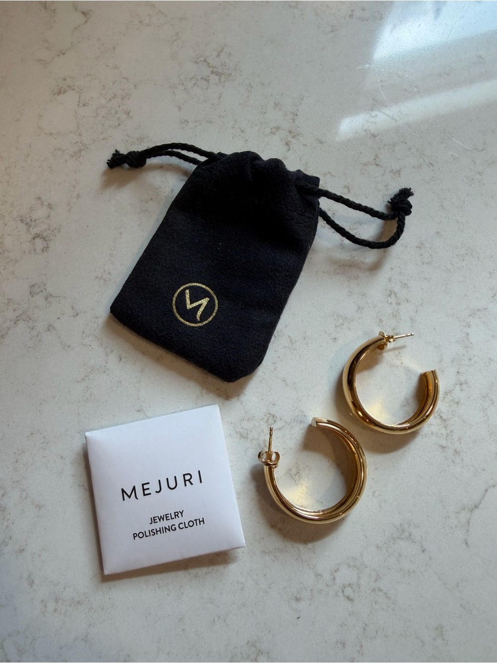 Mejuri Gold Polished Hoop Earrings